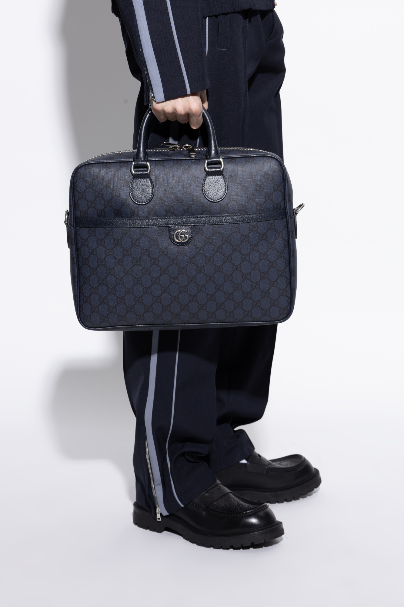 Navy blue Monogram briefcase Gucci - Vitkac Canada